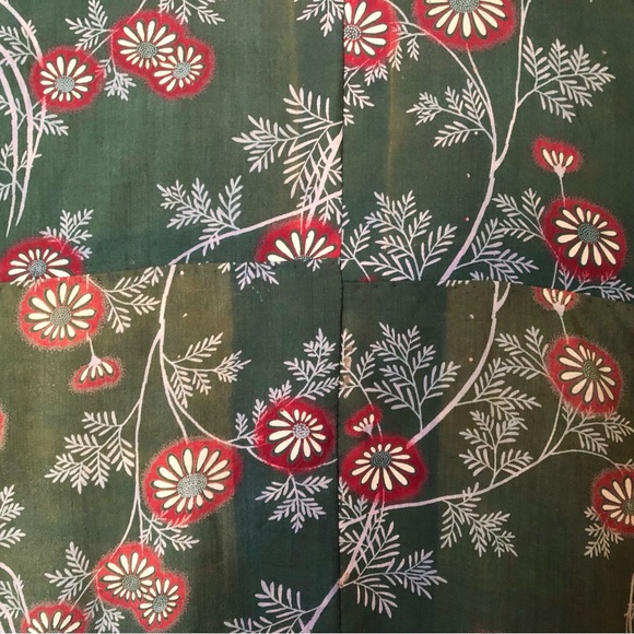 ❌SOLD Vintage Green Floral Cotton “Boro” Cropped Kimono Robe Jacket - Picture 13 of 13